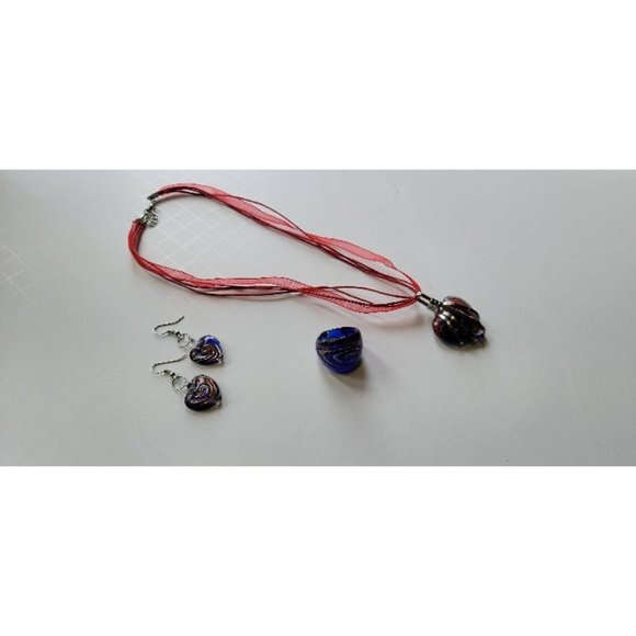 Kohl's earrings necklace rings set very cute - Picture 2 of 4